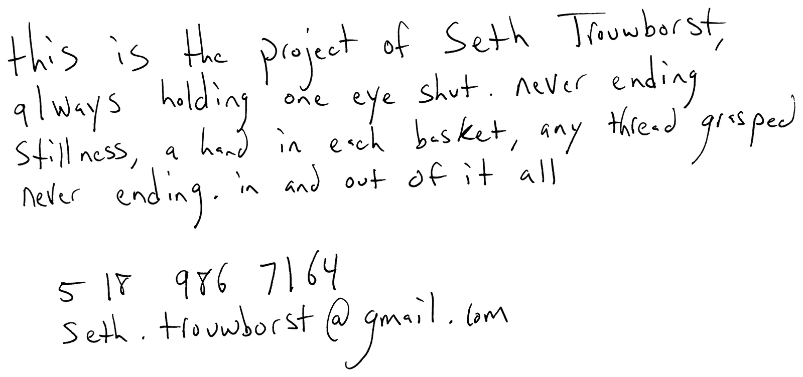 Artist statement